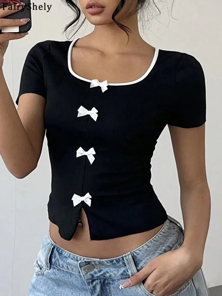Square neck bodycon crop top